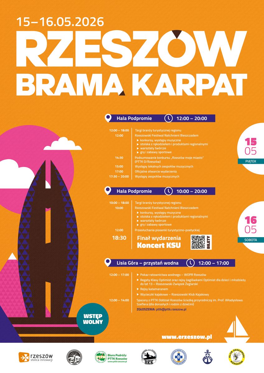 Plakat wydarzenia "Rzesz&oacute;w Bramą Karpat"